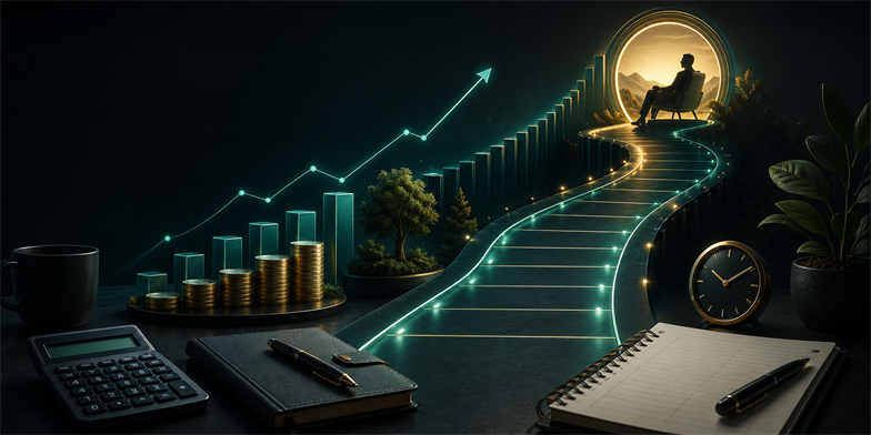 A growth runway leading toward an early retirement milestone